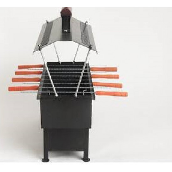 Robustix Barbeque Charcoal Grill BBQ (Bar be Que) - with Shade