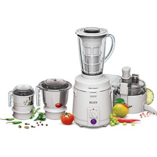 Sujata Multimix 900 Juicer Mixer Grinder (White, 3 Jars)