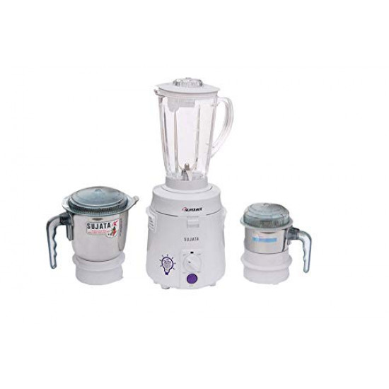 Sujata SuperMix Mixer Grinder, 900W, 3 Jars (White)