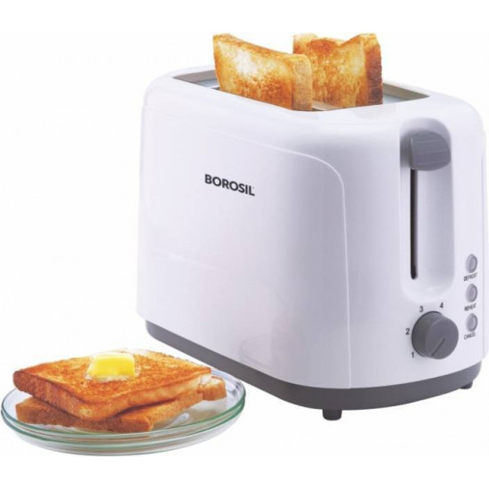 Borosil BT0 750W PW11 Pop Up Toaster 2 Slice (White)