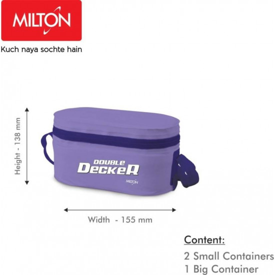 Milton Double Decor Lunch box 3 Containers Lunch Box (800 ml)