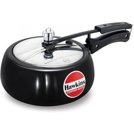 Hawkins Contura Black 2 L Pressure Cooker (Aluminium) CB20