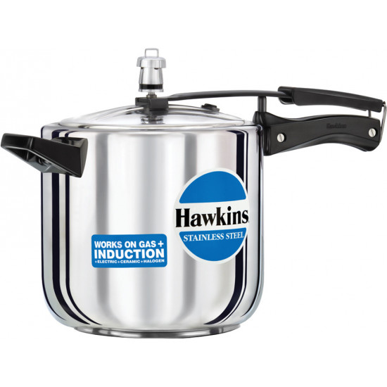 Hawkins Stainless Steel 6 Lits Induction Bottom Pressure Cooker HSS60